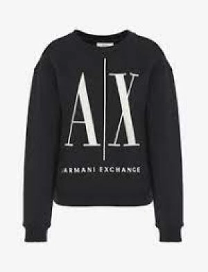 Image of Armani Exchange AX Icon Logo Sweatshirt Navy Size 2XL Men