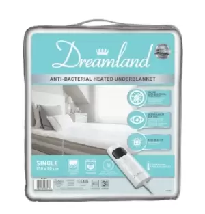 image of Dreamland Antibacterial Heated Underblanket - Single