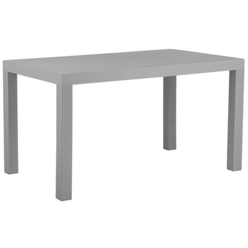 Image of Beliani Garden Dining Table Fossano 140 Cm 80 Cm Light Grey