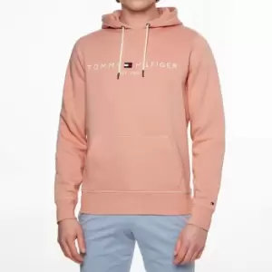 Image of Tommy Hilfiger Mens Tommy Logo Hoodie - Light Pink - L