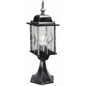 Image of Loops - IP43 1 Bulb Wall Ground Pedestal Black Silver LED E27 100W