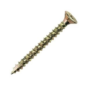 Image of TurboGold Yellow zinc plated Carbon Steel Woodscrews Dia4mm L16mm Pack of 200