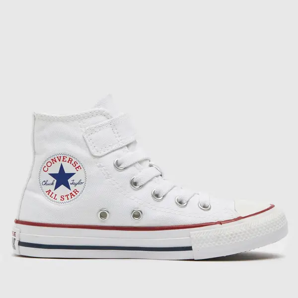 Image of Converse white hi 1v easy-on Junior trainers White UK 12 (EU 30)