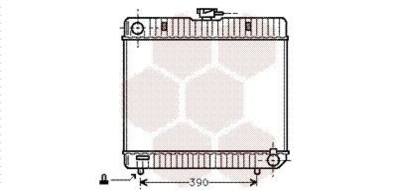 Image of VAN WEZEL Engine radiator VAN WEZEL 30002042