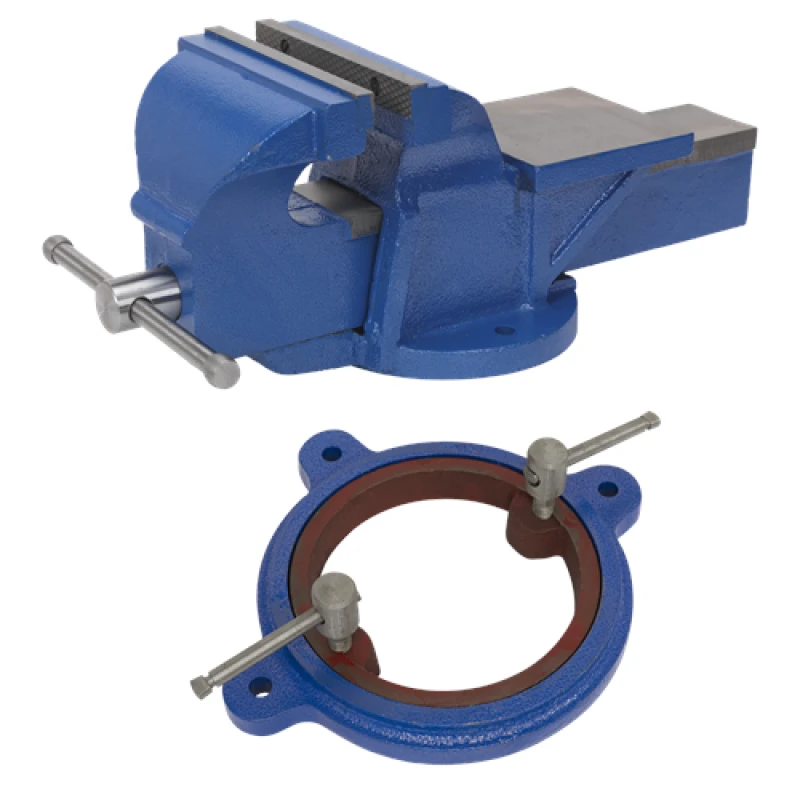 Image of Sealey Heavy-Duty Professional Vice with Swivel Base 200mm CVXTB200COMBO
