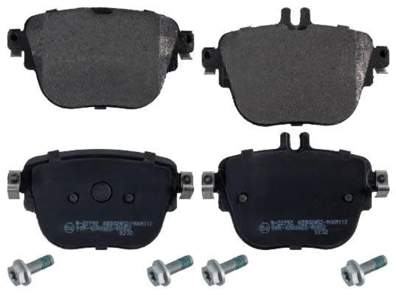 Image of Blue PRINT ADBP420008 Brake pad set Rear Axle, prepared for wear warning indicator, with bolts/screws Brake Pad Set,disc brake (402)