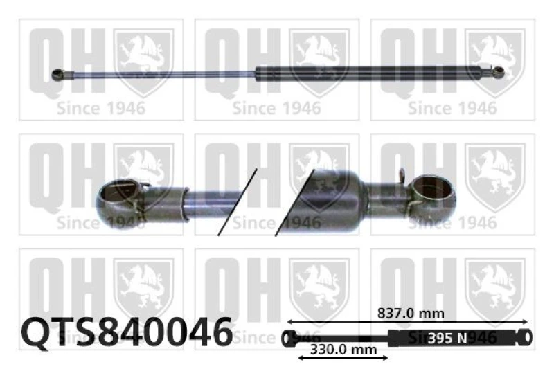 Image of QUINTON HAZELL Tailgate strut QUINTON HAZELL QTS840046