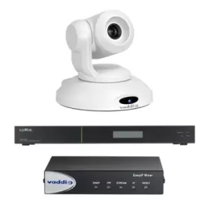 Image of Vaddio EasyIP Mixer Base Kit (white) (White Camera + EasyIP Mixer + Switch)