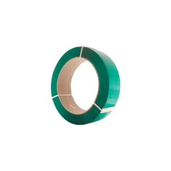 image of Green Extruded Polyester Strapping - 12MM X 0.60MM X 2500M