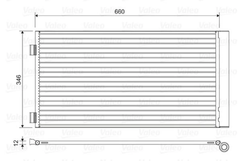 Image of Air conditioning condenser VALEO 814408
