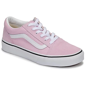 image of Vans OLD SKOOL Girls Childrens Shoes Trainers in Pink.5,3 kid