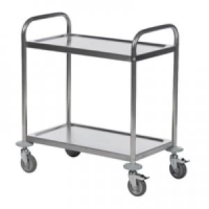 image of Slingsby Economy Stainless Steel 2-Shelf Trolley 375608