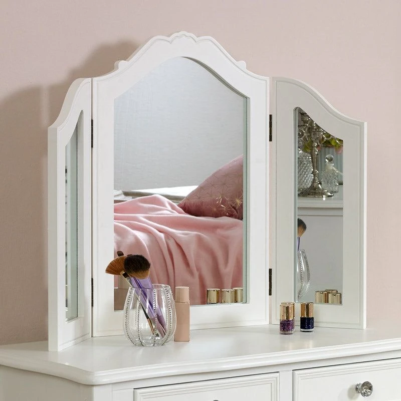 Image of Melody Maison White Tabletop Vanity Mirror - Victoria Range White