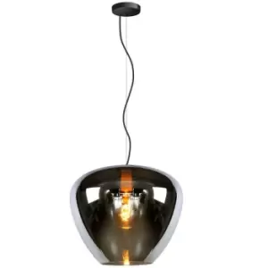 Image of Lucide SOUFIAN - Pendant Light - Ø40cm - 1xE27 - Smoke Grey