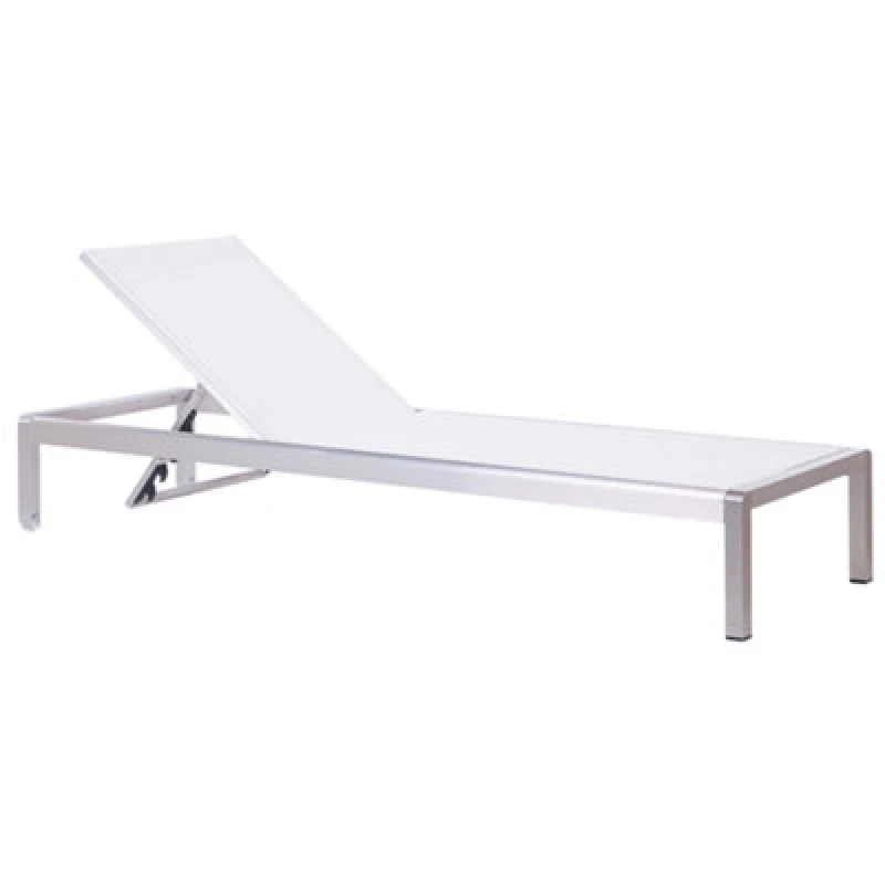 Image of Beliani Sun Lounger Fossato Reclining Metal White