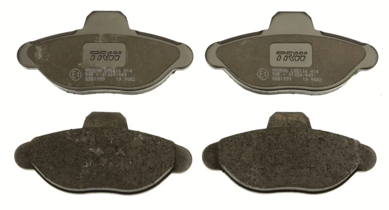 Image of TRW GDB1099 Brake pad set not prepared for wear warning indicator Brake Pad Set,disc brake (402)