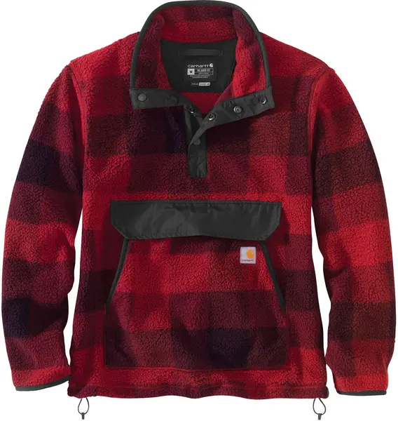 Image of Carhartt Relaxed Fit Fleece Pullover, red, Size XL