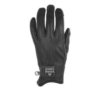 image of Helstons Condor Air Summer Leather Black Gloves T9