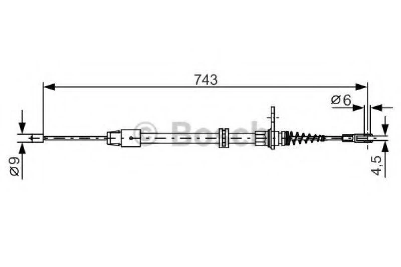 Image of Bosch 1 987 482 329 Brake Cable 743mm Cable,parking brake (124)