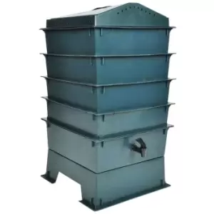 image of Vidaxl - 4-Tray Worm Factory 42x42x60cm Green