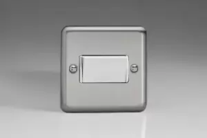 Image of Varilight Classic Fan Isolating Switch 3 Pole with White Inserts - Matt Chrome - XSFIW