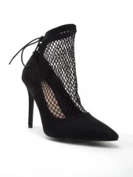 image of Qupid Show 19 Mesh Shoe Boot Black