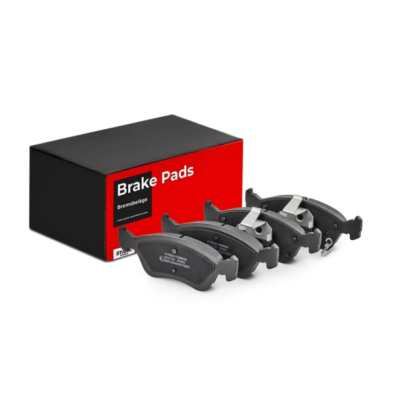 Image of STARK SKBP-0010254 Brake pad set Front Axle, with acoustic wear warning, without accessories, with piston clip Brake Pad Set,disc brake (402)