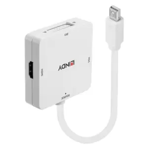 Image of Lindy Mini DP 1.2 to HDMI 4K30/DVI/VGA Adapter