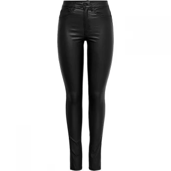 Image of Only PU Coated Trousers Ladies - Black