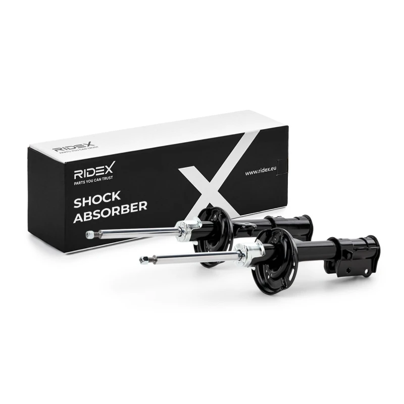 Image of RIDEX 854S20419 Shock absorber Front Axle Left, Gas Pressure, Twin-Tube, Suspension Strut, Top pin Shock Absorber (854)