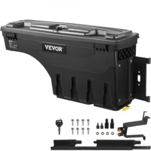 Image of VEVOR Truck Bed Storage Box, Lockable Lid, Waterproof ABS Wheel Well Tool Box 6.6 Gal/20 L, Compatible with Chevrolet Silverado 1500 GMC Sierra 1500 2