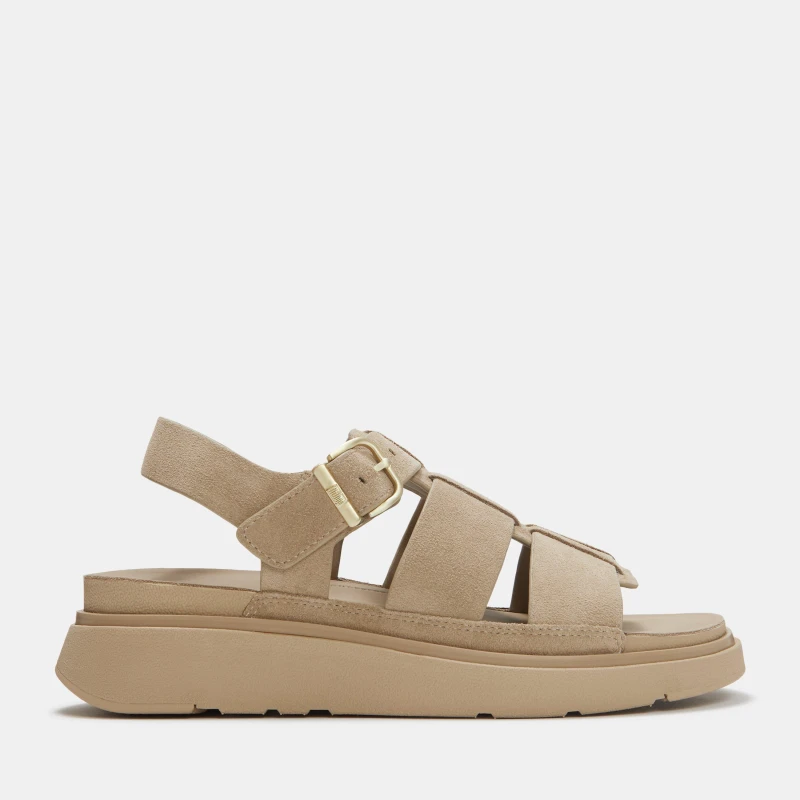 Image of Fitflop Womens Fisherman Flat Sandals Suede Cappuccno female 4 (37)