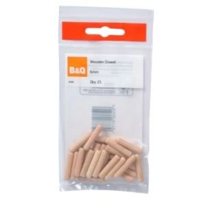 image of BQ Wood Dowel Pack of 25 L30mm