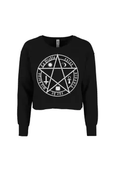 The Devil Is Living Crop Sweatshirt