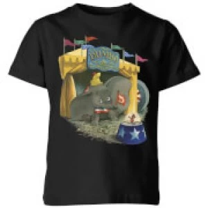 Image of Dumbo Circus Kids T-Shirt - Black - 11-12 Years
