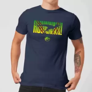 image of Jurassic Park Run! Mens T-Shirt - Navy - L