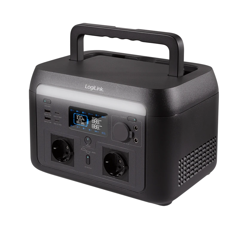 Image of LogiLink Portable power station. 600W. LiFePO4 battery. Tuya compatibl