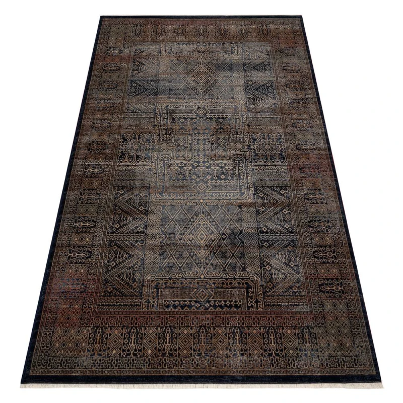 Image of RugsX Wool Keshan Rug in Gold Size: 80cm x 145cm Gold Unisex 80cm x 145 cm