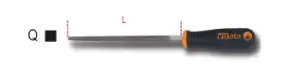 Image of Beta Tools 1719BMX8/Q Smooth Square File 200mm with Handle 017190053