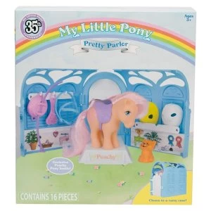 Image of My Little Pony My Retro Pretty Parlor Playset Includes Peachy