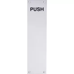 Image of Eclipse Aluminium Finger Plate Push 300x75mm in Silver
