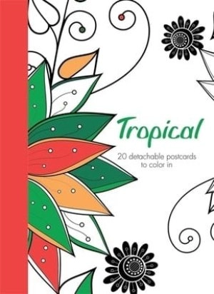 Image of Tropical 20 detachable postcards to colour in by