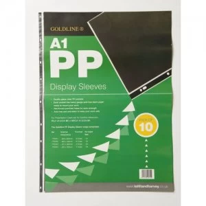 image of Goldline Polyprop Display Sleeves A1 9 Holes PDSA1Z (PK10)