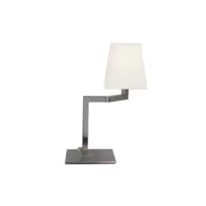 Image of Buhovo Table Lamp 1x E27 Max 40W Chrome Matt- White Shade