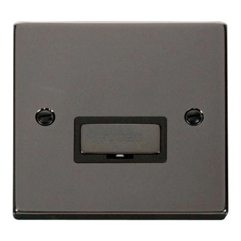 Image of SE Home Black Nickel 13A Fused Ingot Connection Unit Black