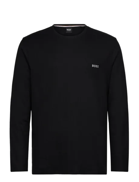 image of Boss Waffle LS-Shirt 10242355 02 Pyjama Long Sleeve Tops S Black 43184603350