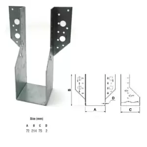 Image of Moderix Jiffy Timber Joist Hangers Decking Lofts Roofing Zinc Packs - Size 72 x