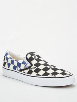 Image of Vans Vans Classic Big Check Slip-On - Black/Navy , Black/Navy, Size 9, Men