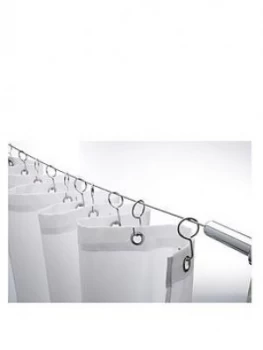 image of Croydex Wireline With 12 Shower Curtain Hooks