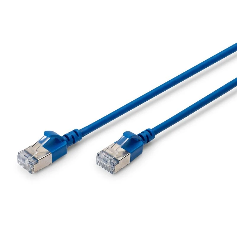 Image of FDL SLIM 0.25M CAT.6a F-FTP LSZH PATCH CABLE - Blue (SNAGPROOF)